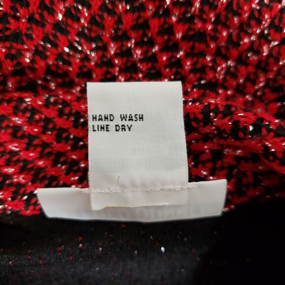 Alfred Dunner Womens Full Zip Jacket Size 10 Red Metallic Silver Lined Pockets - Picture 8 of 8